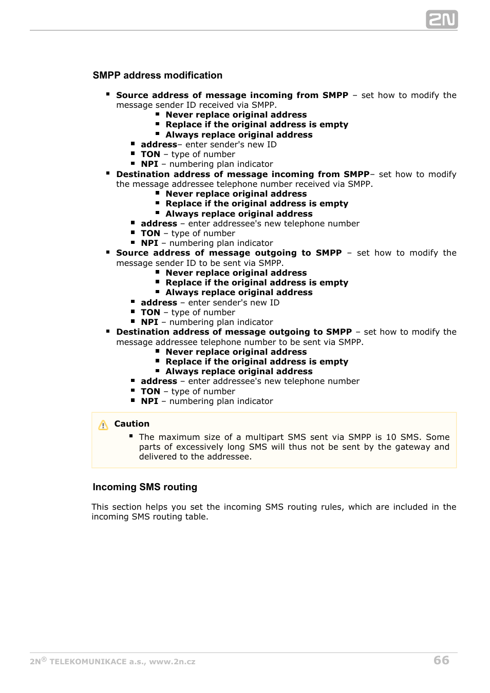 2N VoiceBlue Next v3.7 User Manual | Page 66 / 111