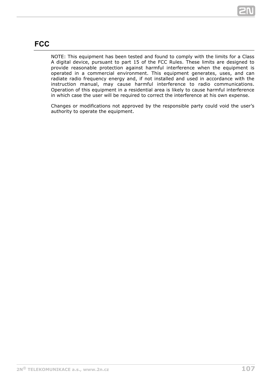2N VoiceBlue Next v3.6 User Manual | Page 107 / 110