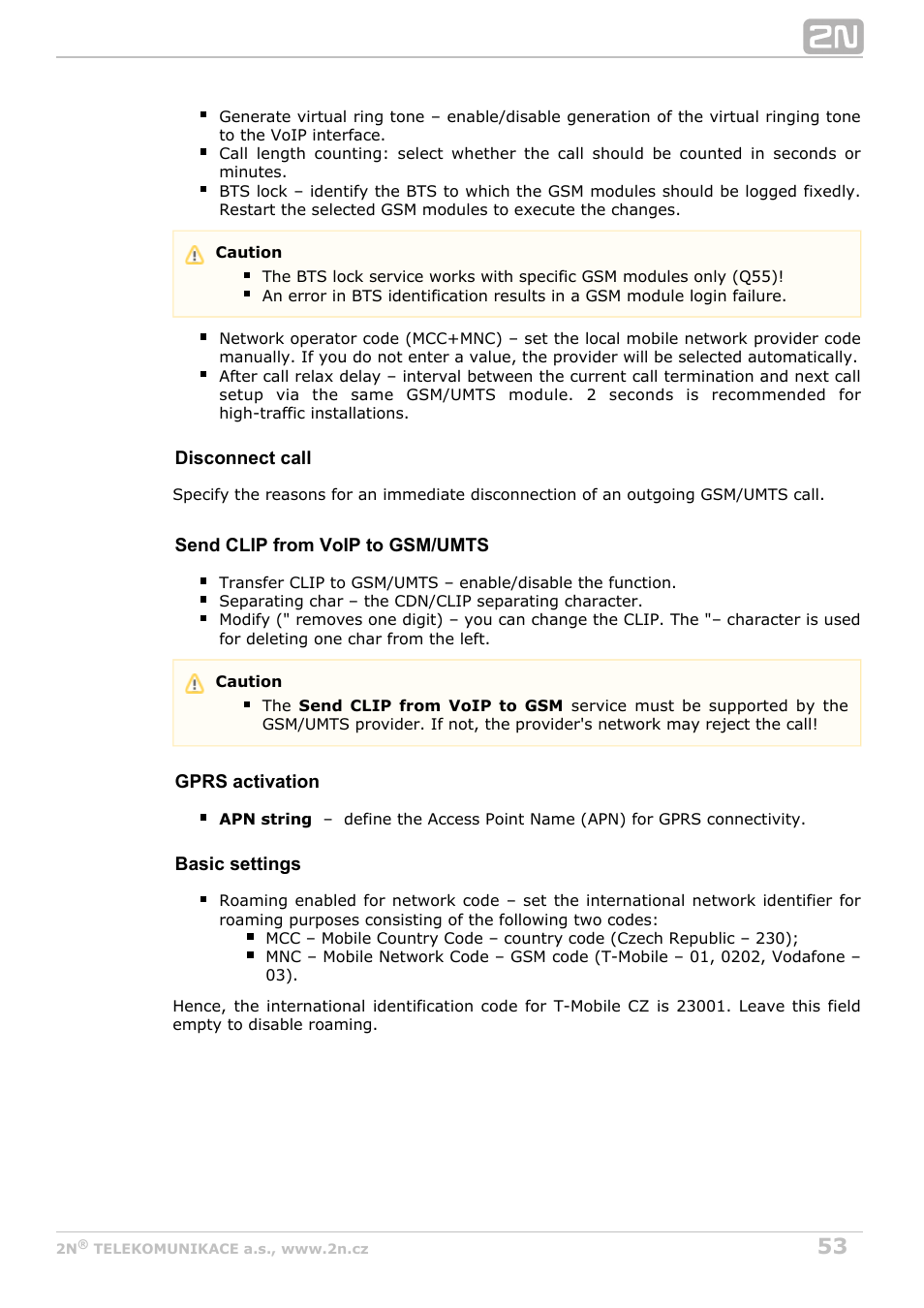 2N VoiceBlue Next v3.6 User Manual | Page 53 / 110