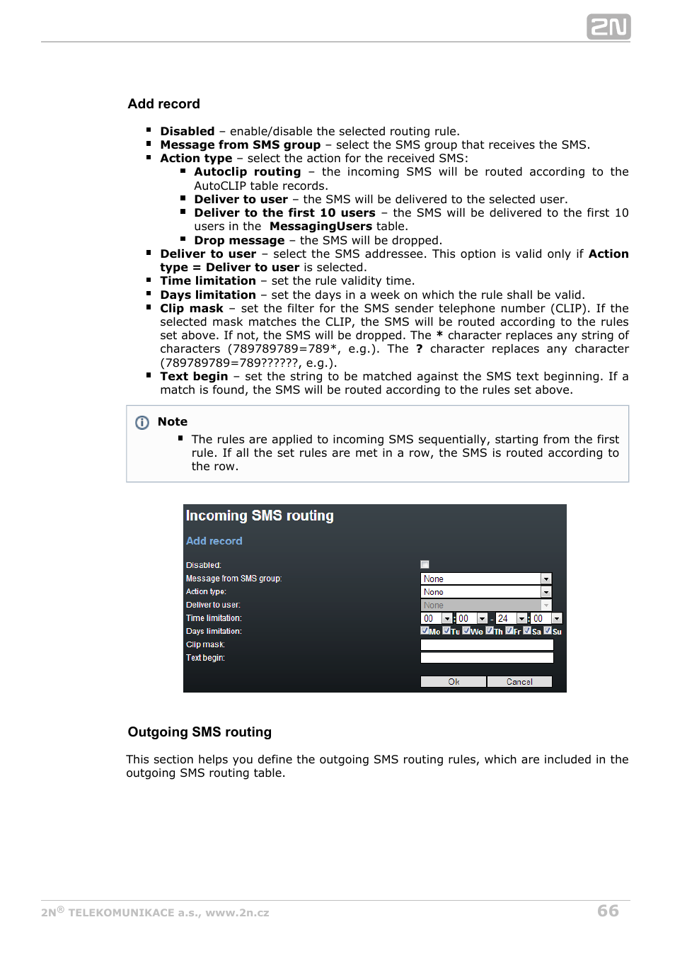 2N VoiceBlue Next v3.6 User Manual | Page 66 / 110