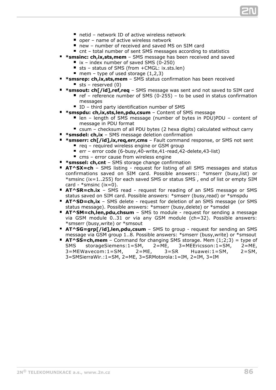 2N VoiceBlue Next v3.6 User Manual | Page 86 / 110