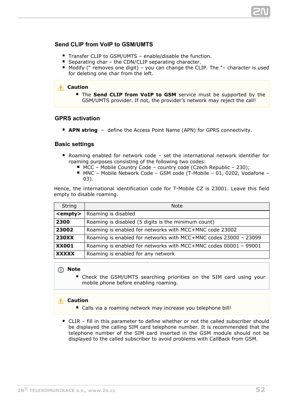 2N VoiceBlue Next v3.5 User Manual | Page 52 / 108
