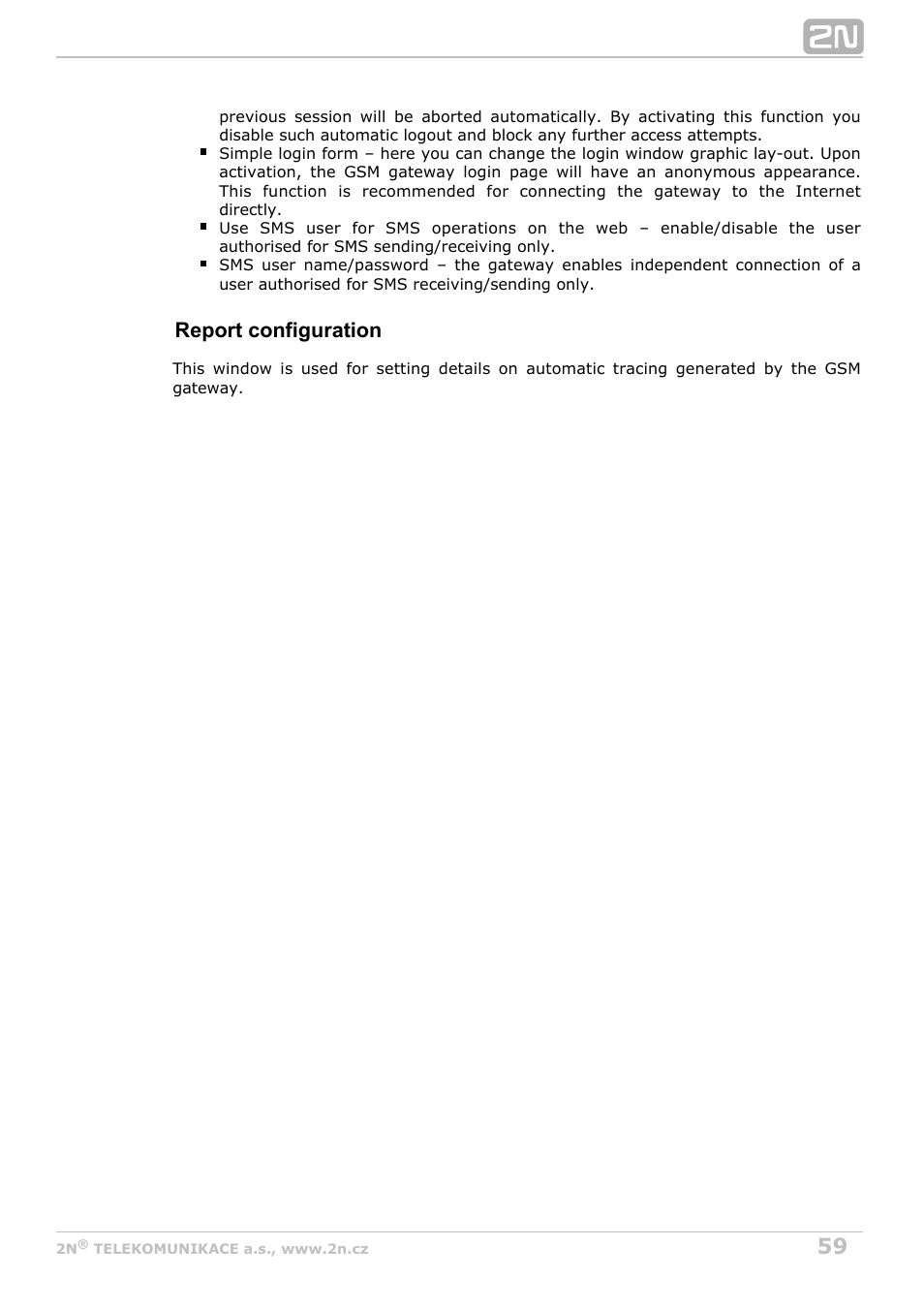 Report configuration | 2N VoiceBlue Next v3.5 User Manual | Page 59 / 108
