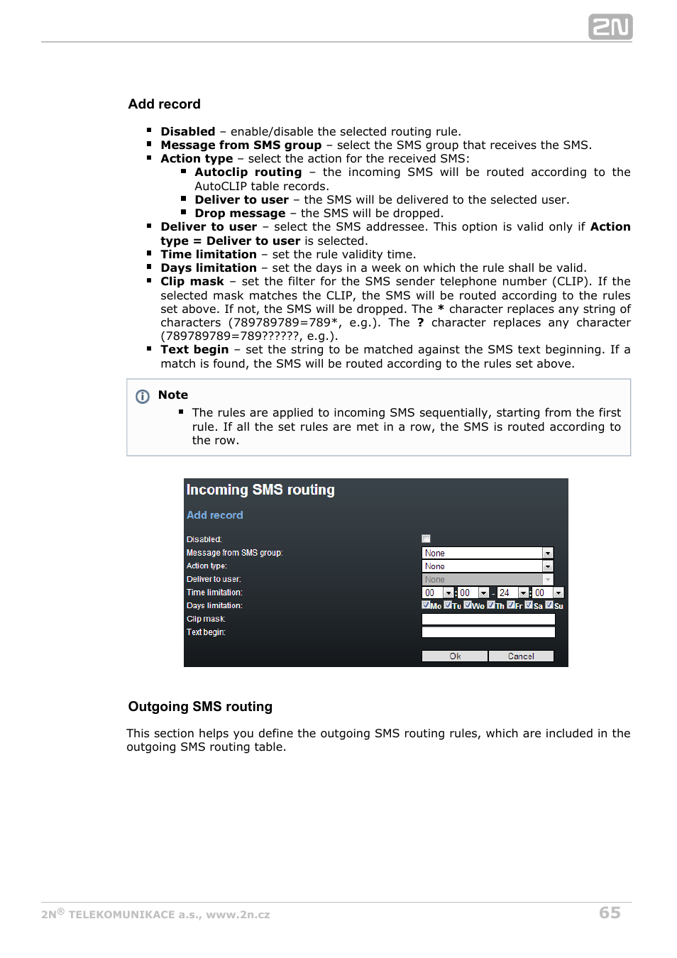 2N VoiceBlue Next v3.5 User Manual | Page 65 / 108