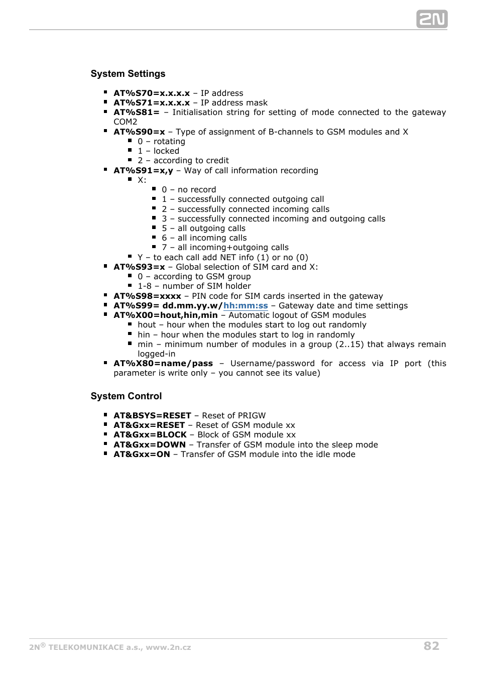 2N VoiceBlue Next v3.5 User Manual | Page 82 / 108