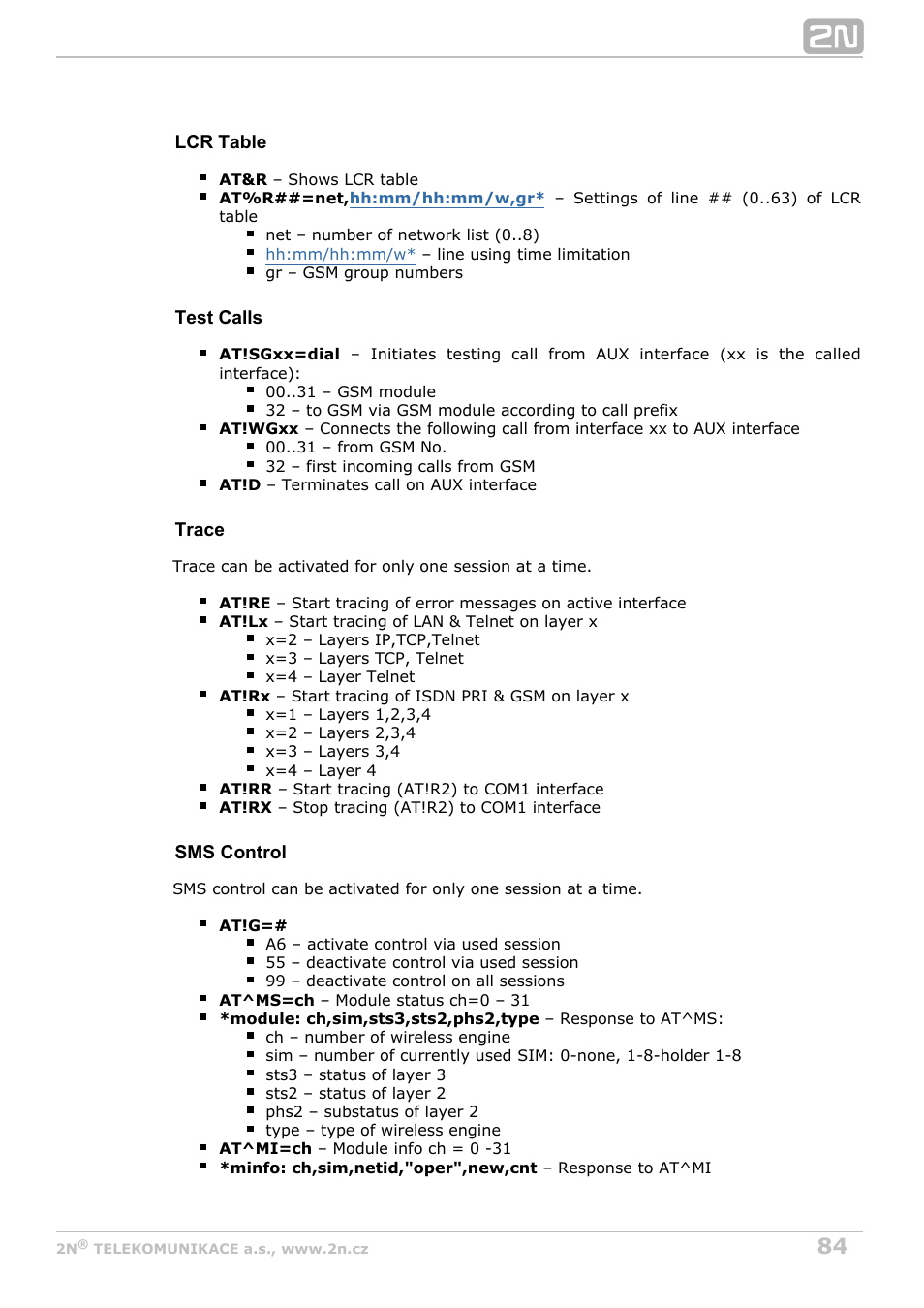 2N VoiceBlue Next v3.5 User Manual | Page 84 / 108