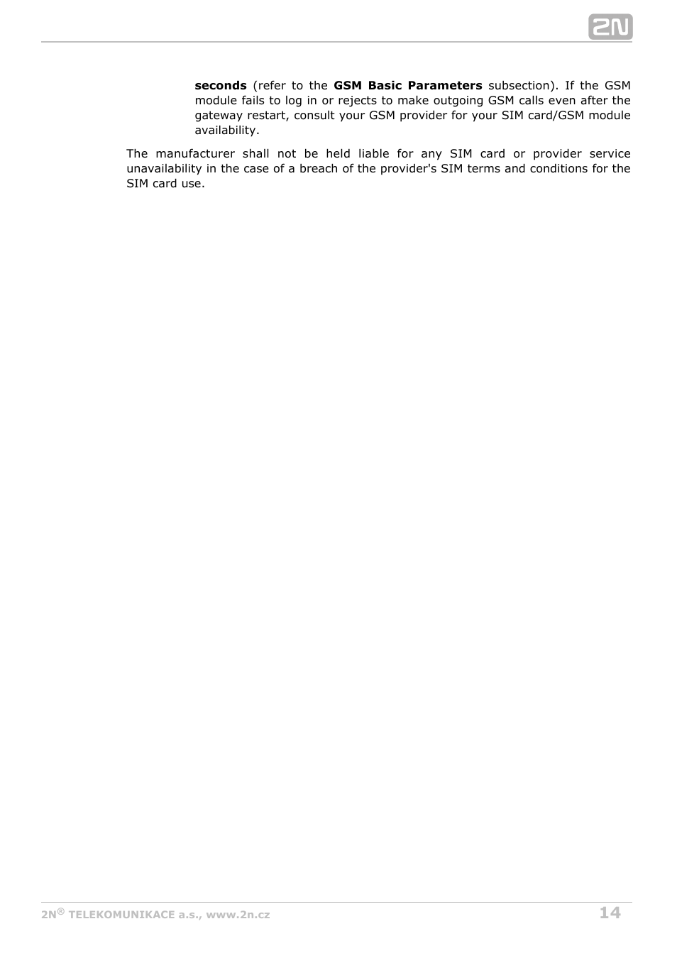 2N VoiceBlue Next v3.4 User Manual | Page 14 / 112