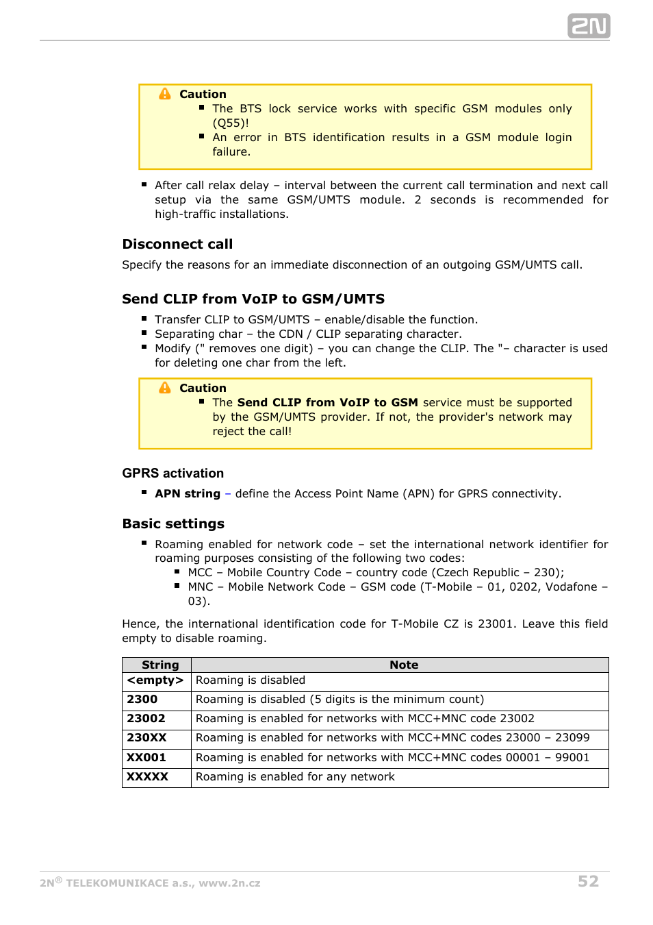 2N VoiceBlue Next v3.4 User Manual | Page 52 / 112