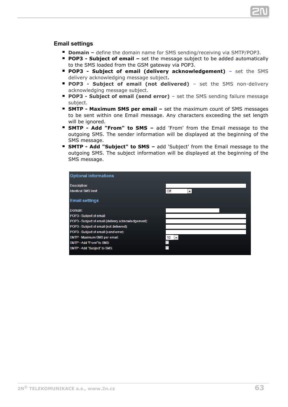 2N VoiceBlue Next v3.4 User Manual | Page 63 / 112