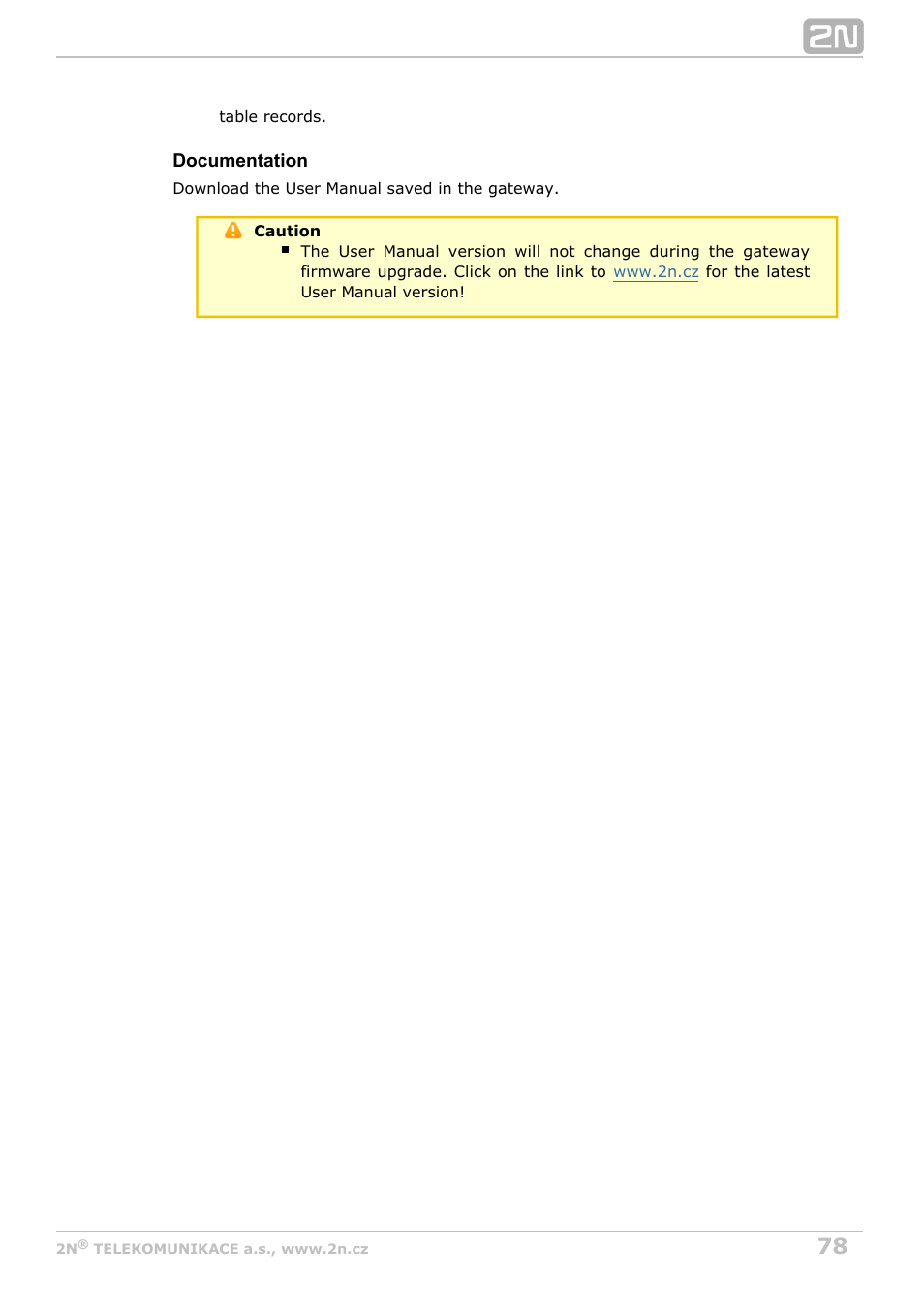 2N VoiceBlue Next v3.4 User Manual | Page 78 / 112