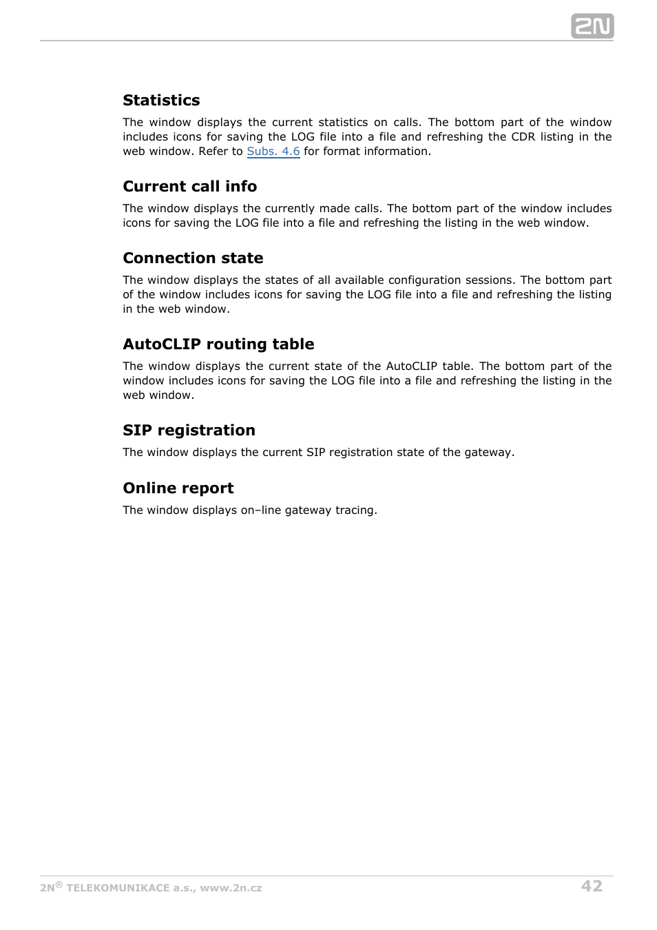 2N VoiceBlue Next v3.1 User Manual | Page 42 / 92