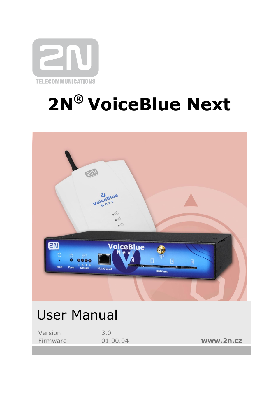 2N VoiceBlue Next v3.0 User Manual | 96 pages