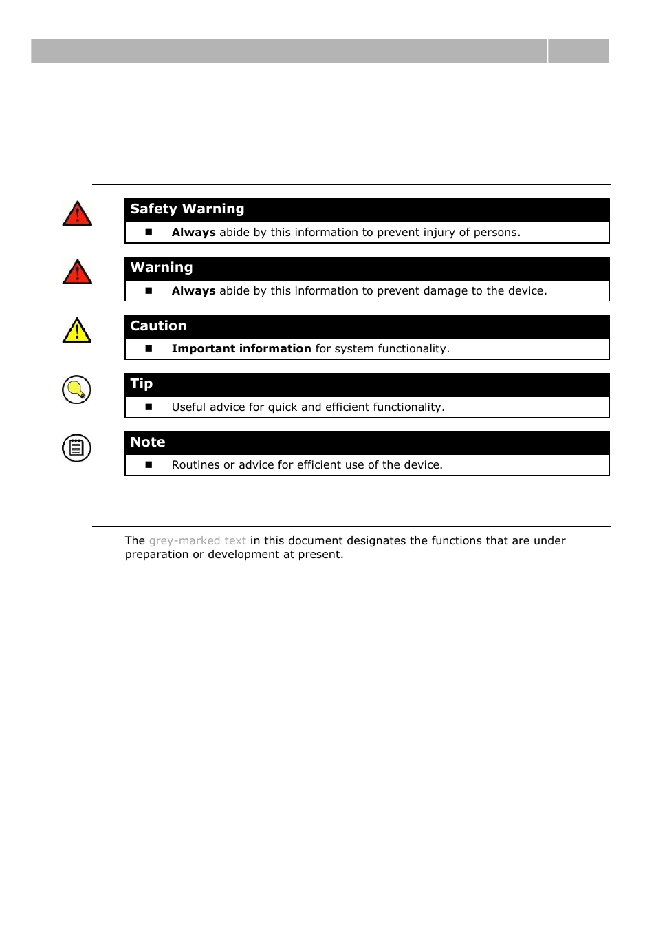 Terms and symbols used, Symbols in manual, Future functions, innovations | 4 terms and symbols used, Terms and symbols used 1.4 | 2N VoiceBlue Next v3.0 User Manual | Page 11 / 96