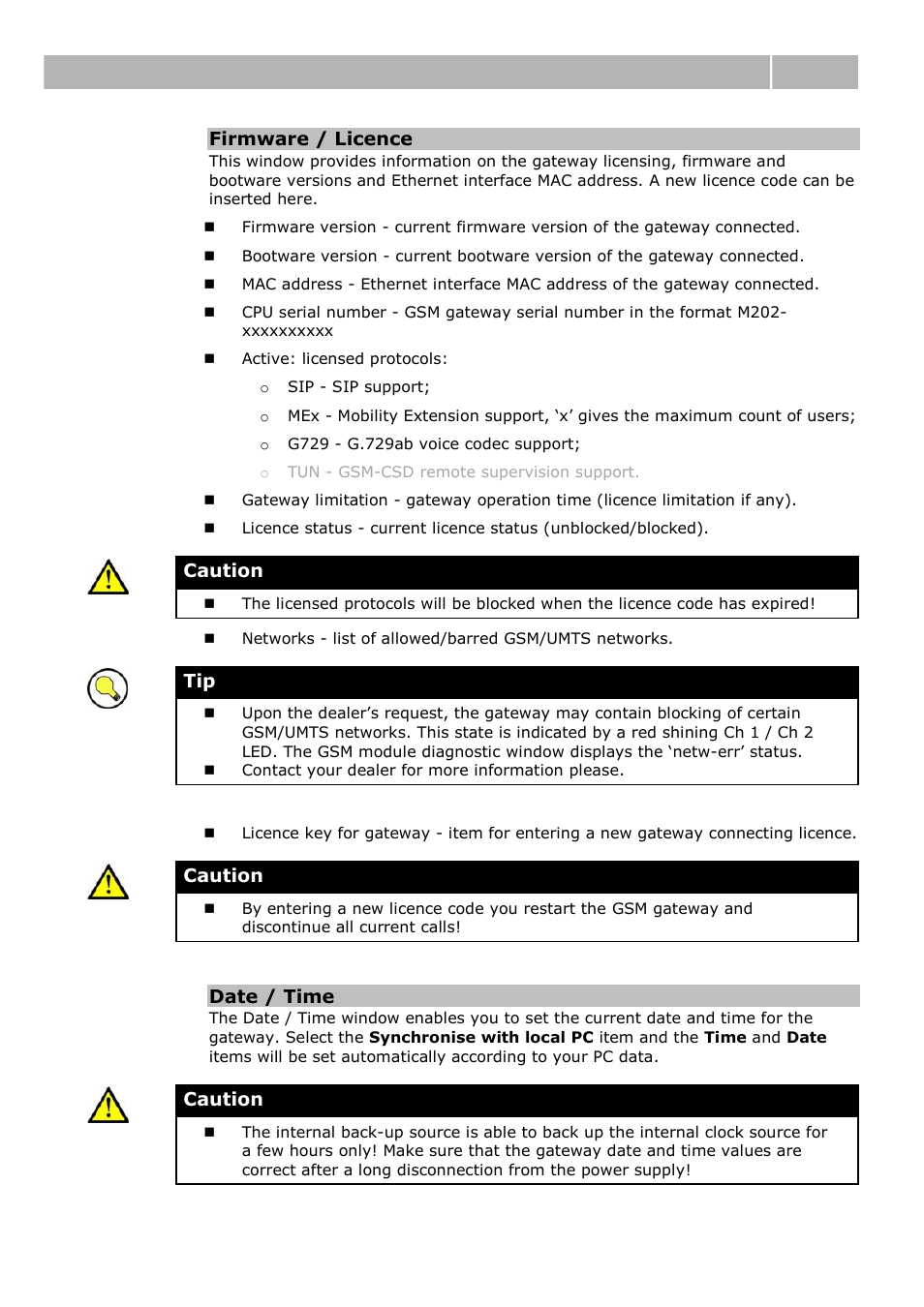 Web configuration interface 3.4 | 2N VoiceBlue Next v3.0 User Manual | Page 48 / 96