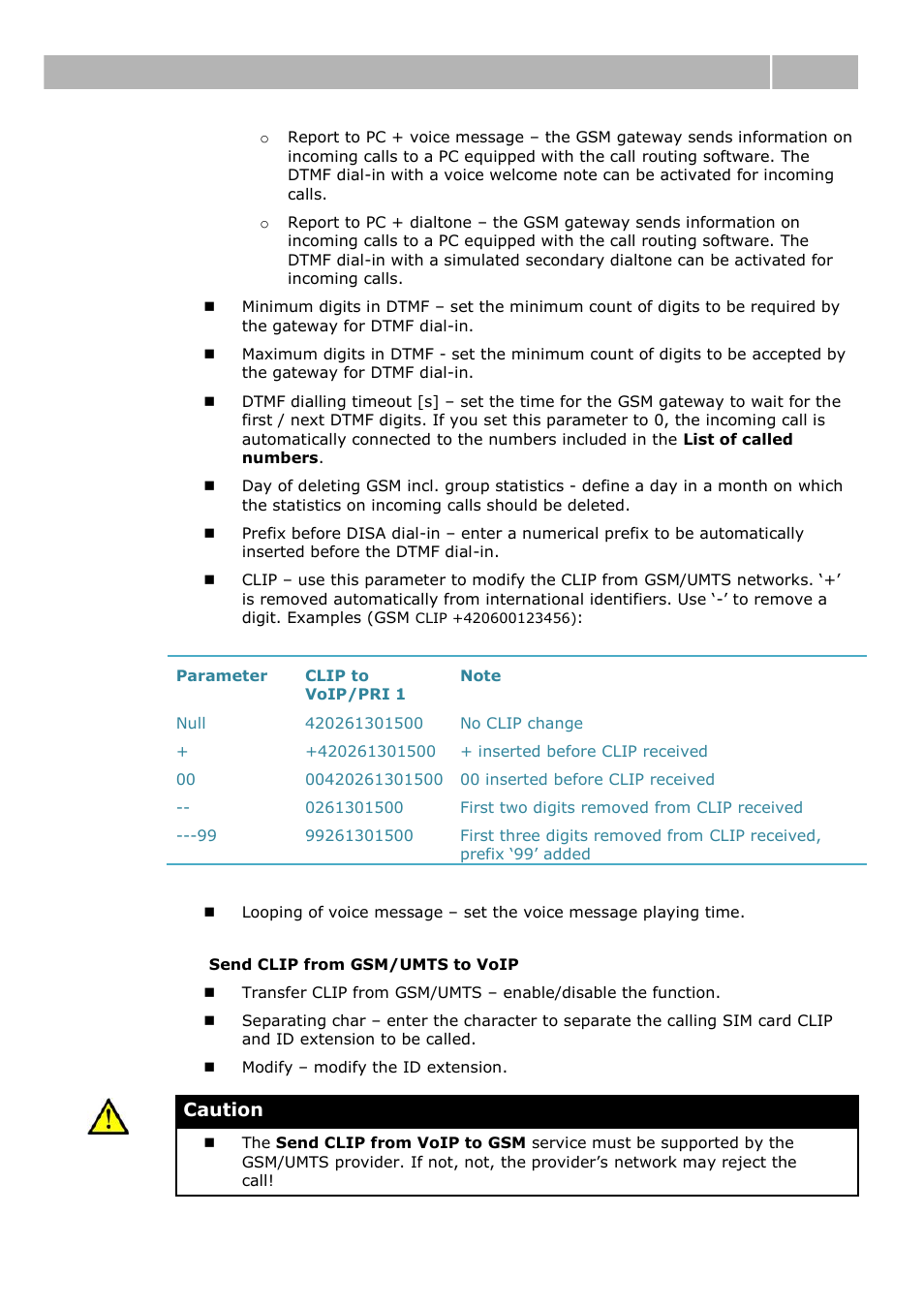 Web configuration interface 3.4, Caution | 2N VoiceBlue Next v3.0 User Manual | Page 60 / 96