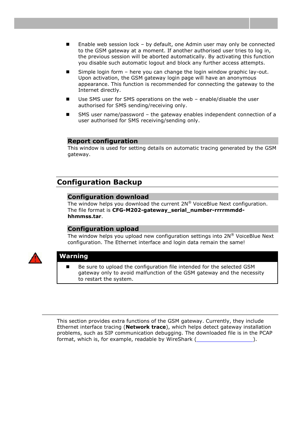 Utils, Web configuration interface 3.4, Configuration backup | 2N VoiceBlue Next v3.0 User Manual | Page 64 / 96