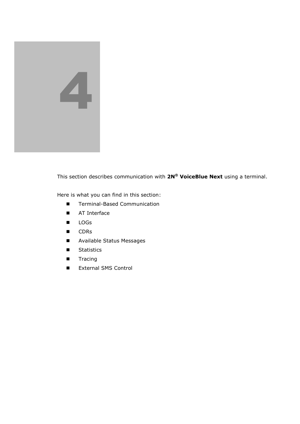 Terminal | 2N VoiceBlue Next v3.0 User Manual | Page 67 / 96