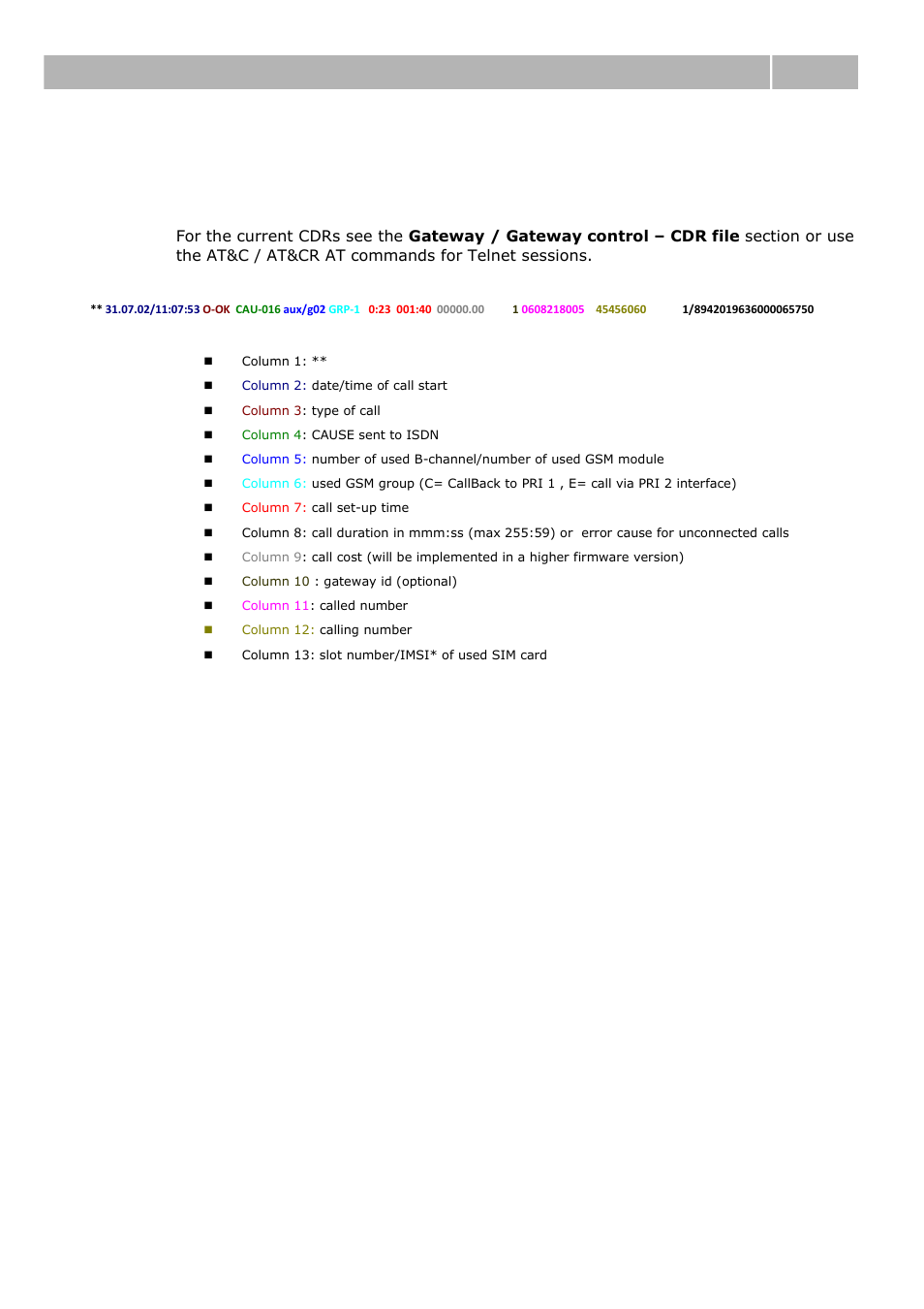 4, p. 76, Cdrs, 4 cdr | Cdr 4.4 | 2N VoiceBlue Next v3.0 User Manual | Page 76 / 96