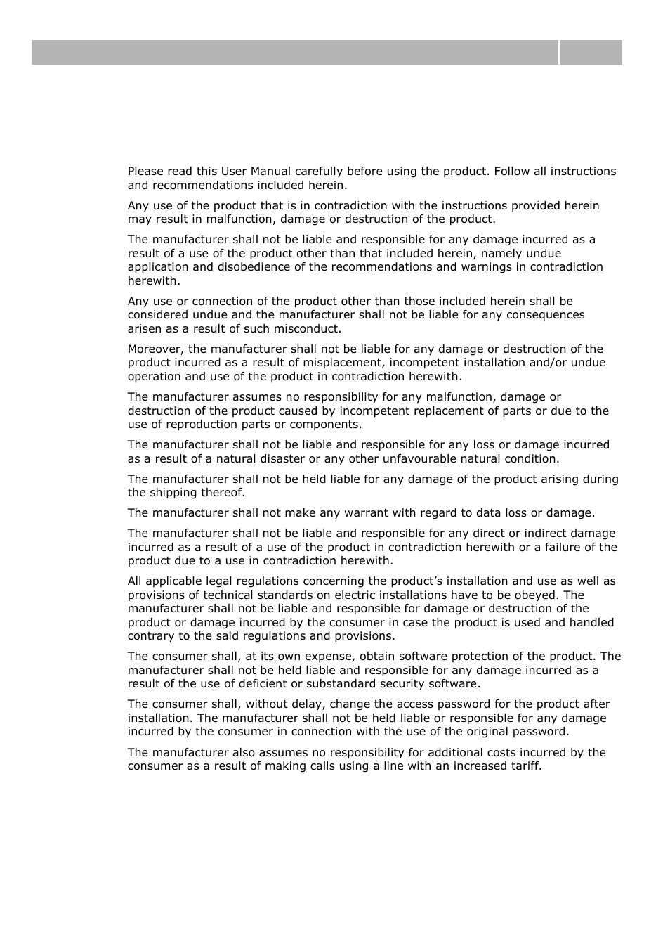 General instructions and cautions, 4 general instructions and cautions, General instructions and cautions 6.4 | 2N VoiceBlue Next v3.0 User Manual | Page 94 / 96