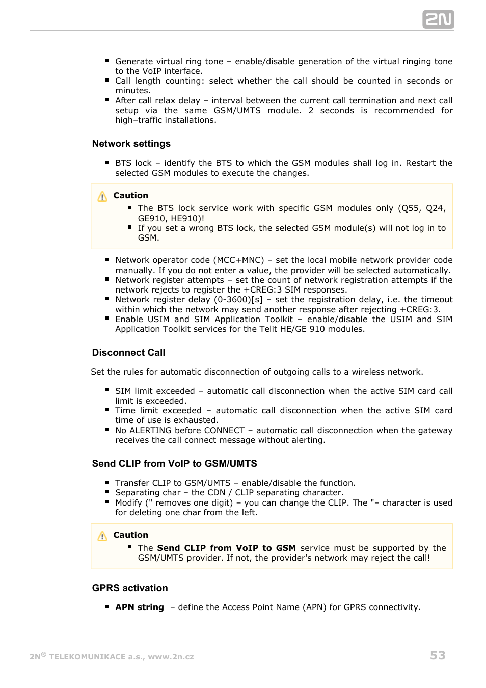 2N VoiceBlue MAX v1.5 User Manual | Page 53 / 109