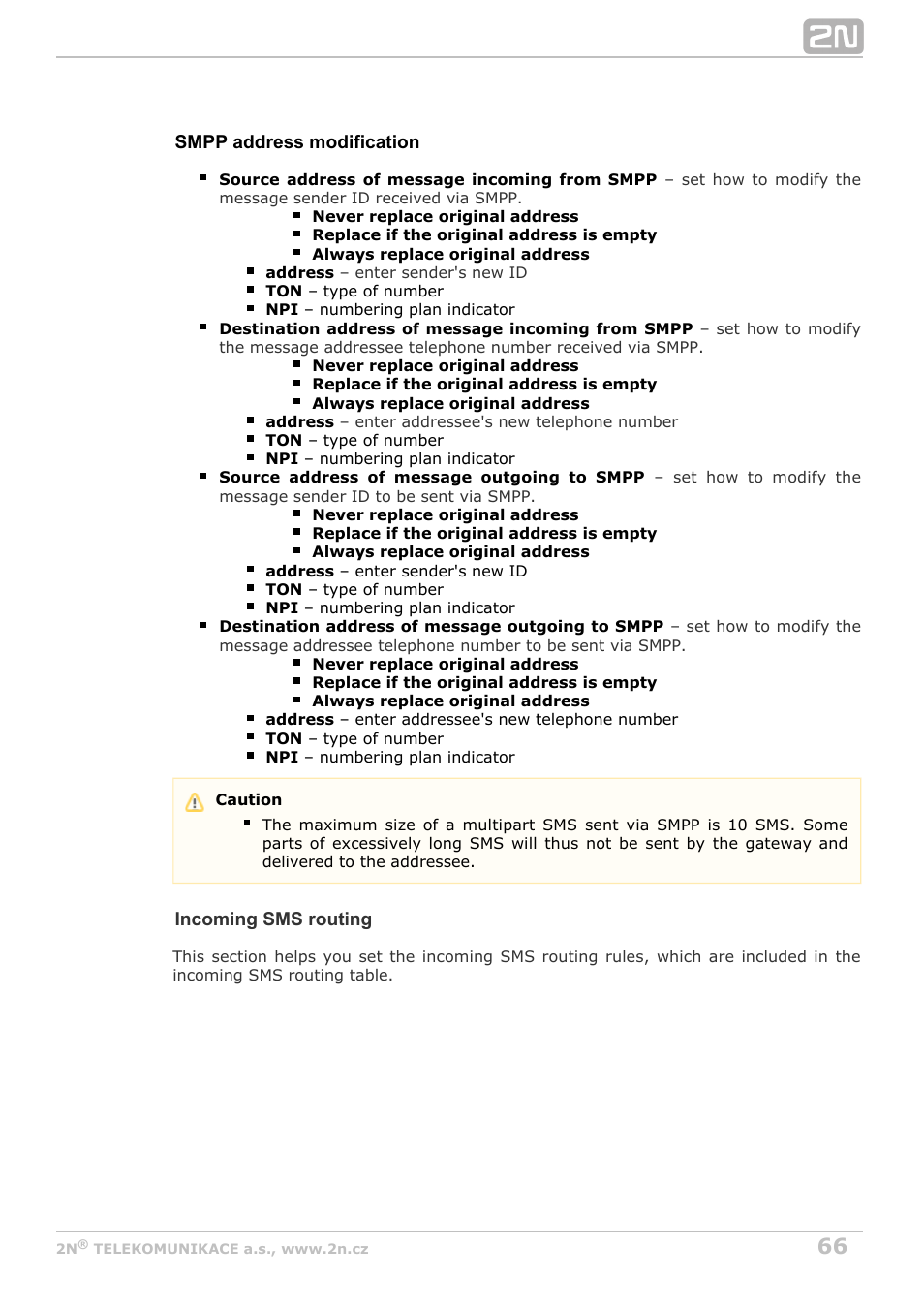 2N VoiceBlue MAX v1.4 User Manual | Page 66 / 109