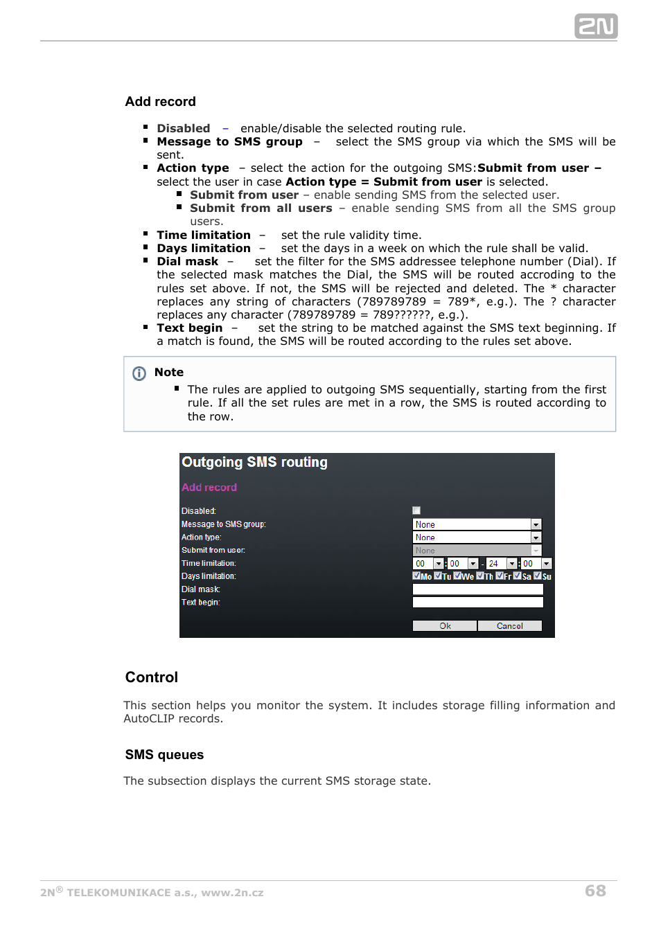Control | 2N VoiceBlue MAX v1.4 User Manual | Page 68 / 109