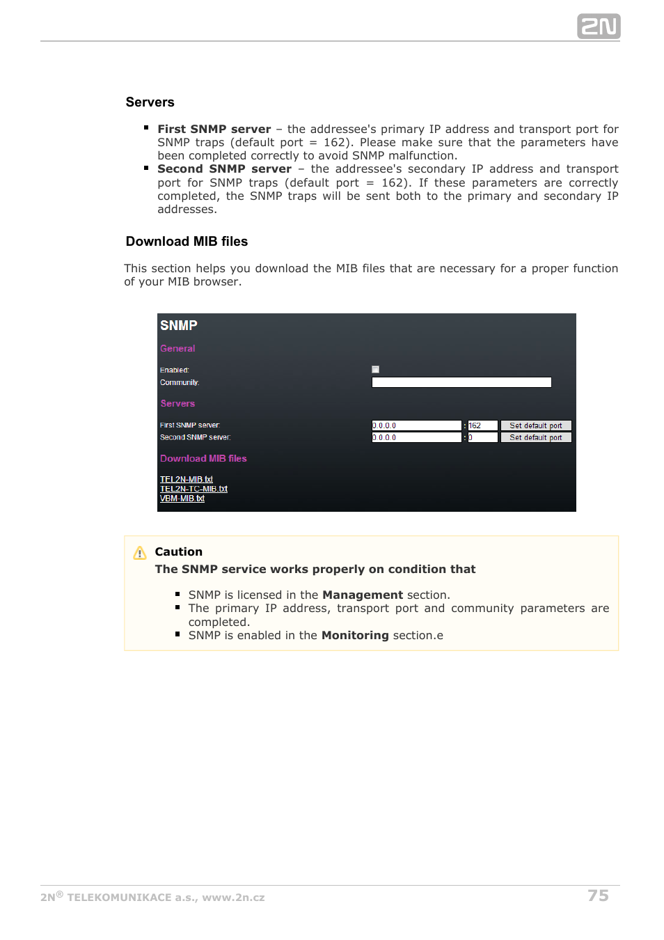 2N VoiceBlue MAX v1.4 User Manual | Page 75 / 109