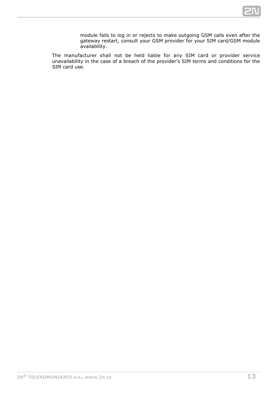 2N VoiceBlue MAX v1.3 User Manual | Page 13 / 107