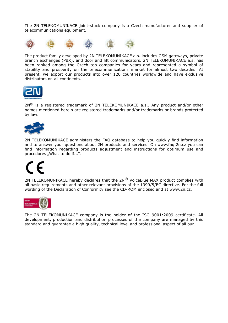 Content | 2N VoiceBlue MAX v1.3 User Manual | Page 2 / 107