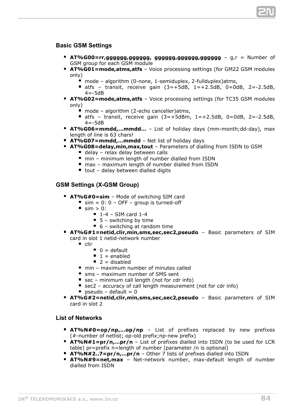 2N VoiceBlue MAX v1.3 User Manual | Page 84 / 107