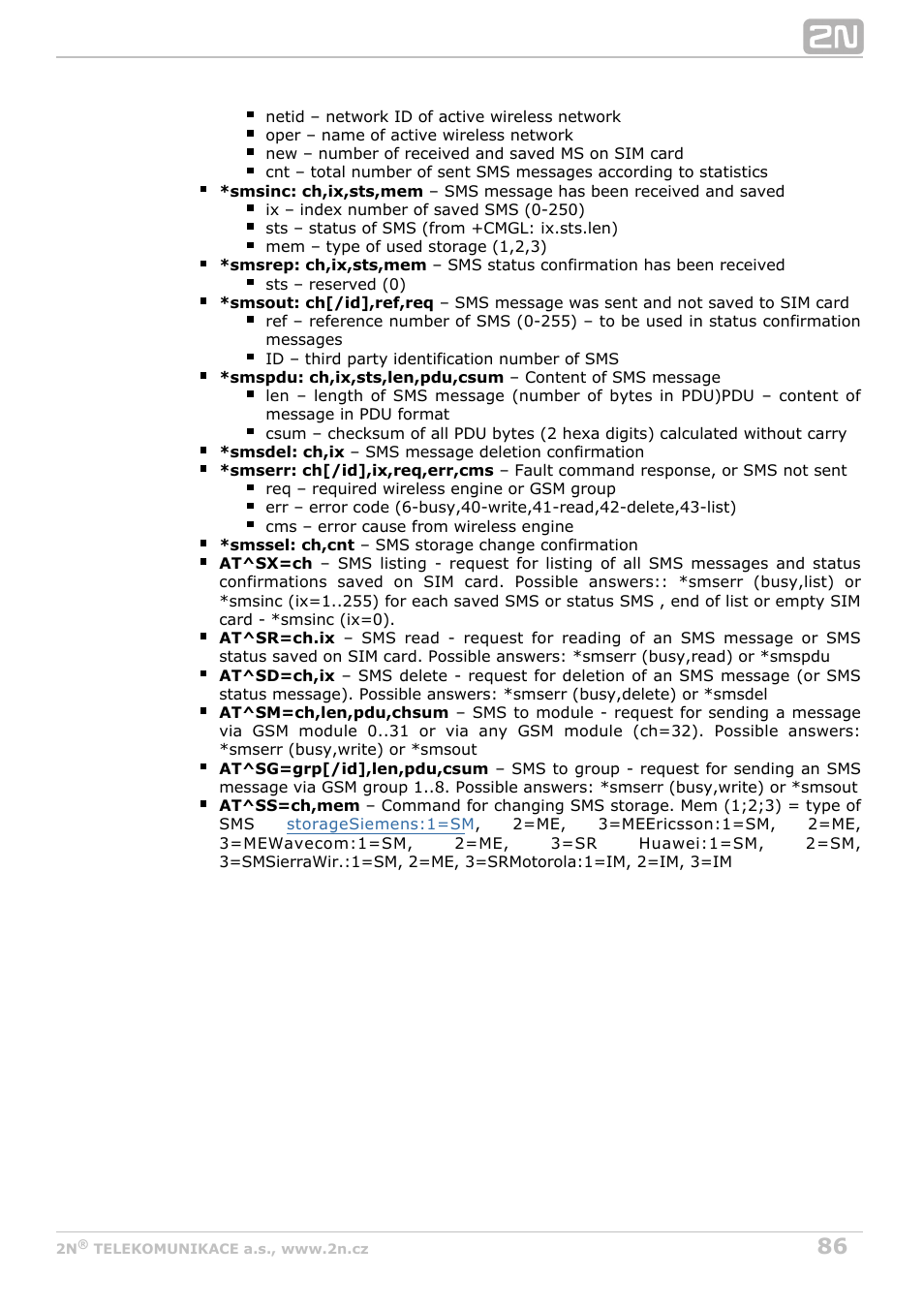 2N VoiceBlue MAX v1.3 User Manual | Page 86 / 107