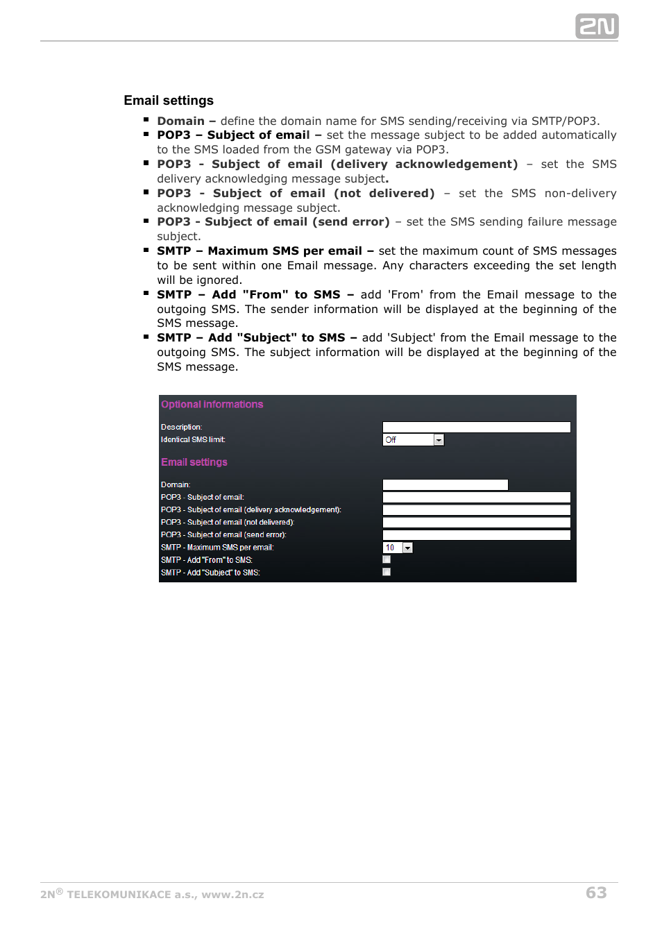 2N VoiceBlue MAX v1.2 User Manual | Page 63 / 111