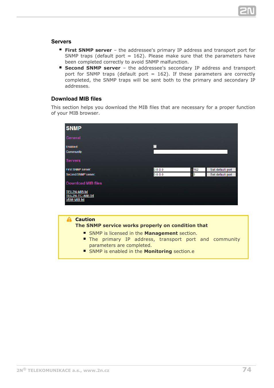 2N VoiceBlue MAX v1.2 User Manual | Page 74 / 111