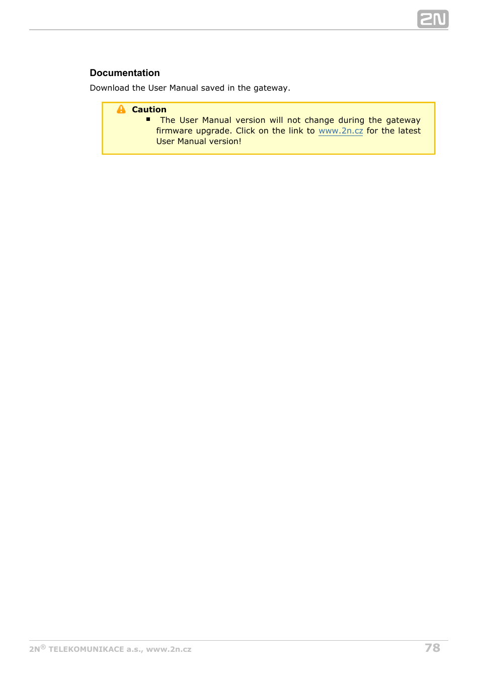 2N VoiceBlue MAX v1.2 User Manual | Page 78 / 111