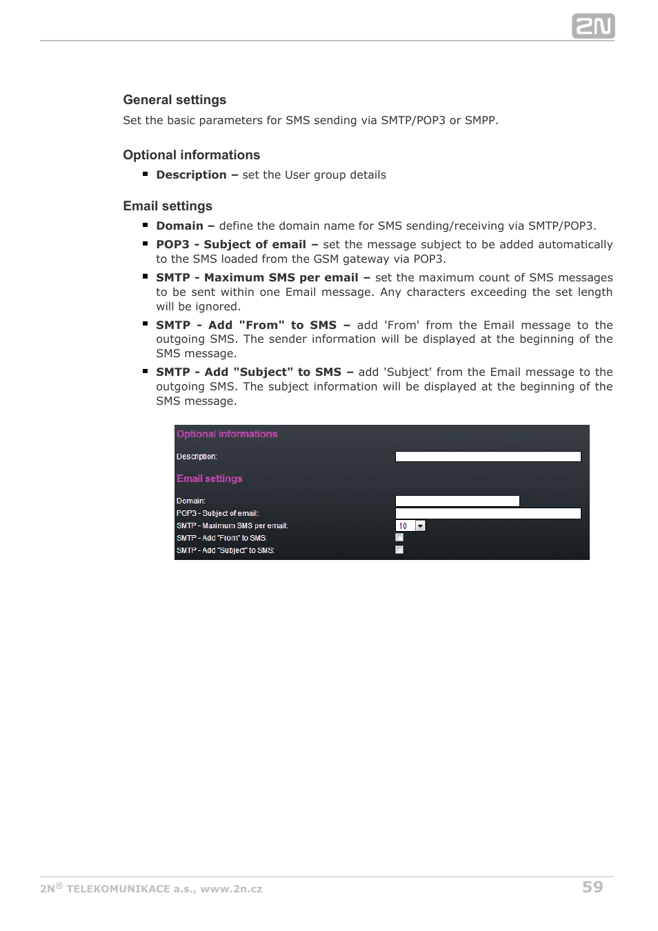 2N VoiceBlue MAX v1.1 User Manual | Page 59 / 104