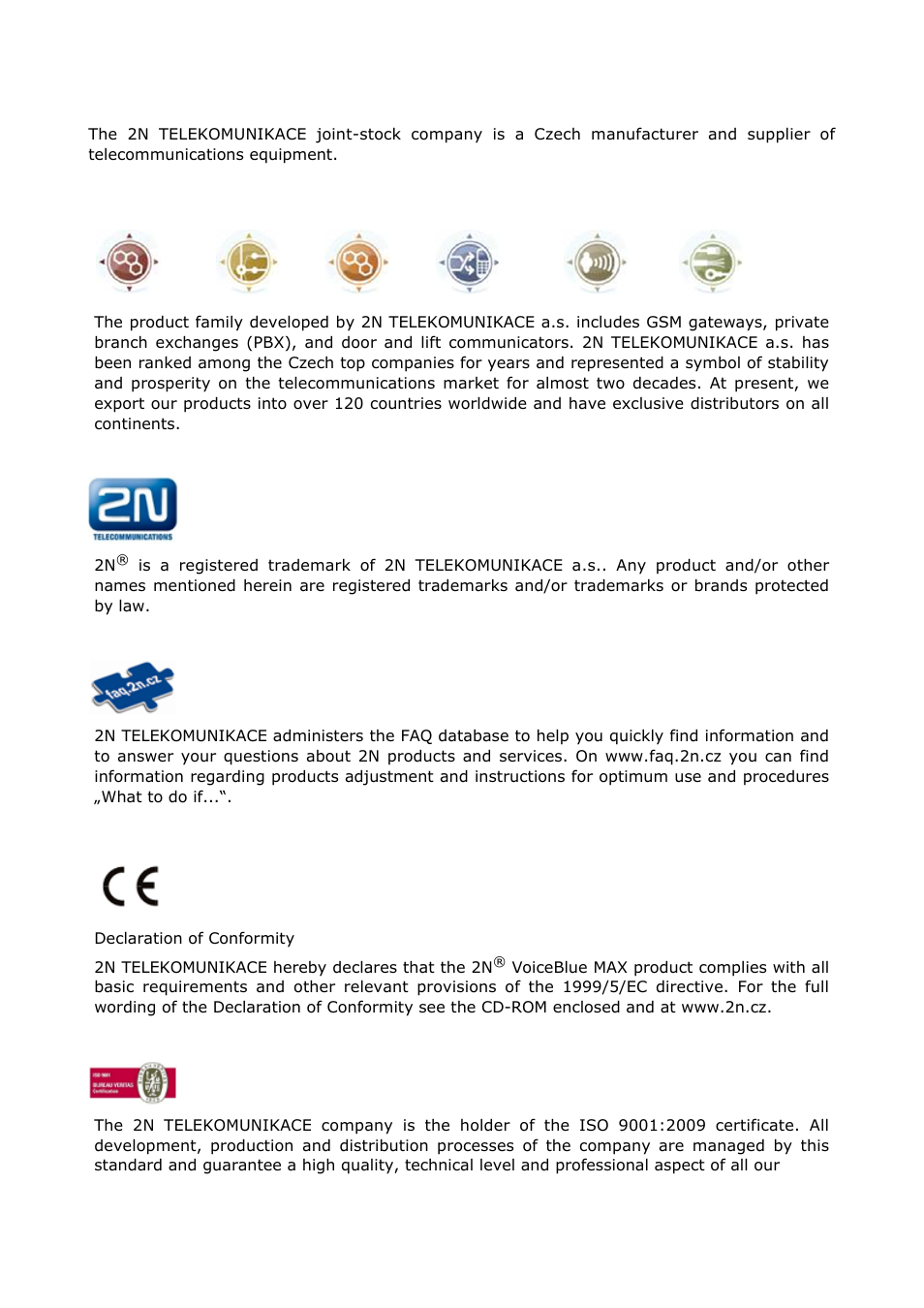 Content | 2N VoiceBlue MAX v1.0 User Manual | Page 2 / 89