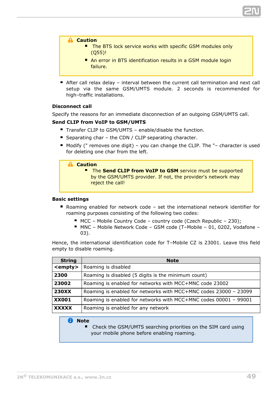 2N VoiceBlue MAX v1.0 User Manual | Page 49 / 89