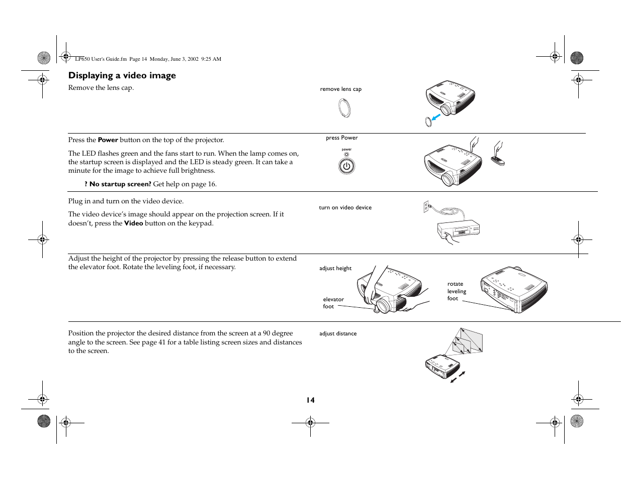 Displaying a video image | InFocus LP 650 User Manual | Page 15 / 47