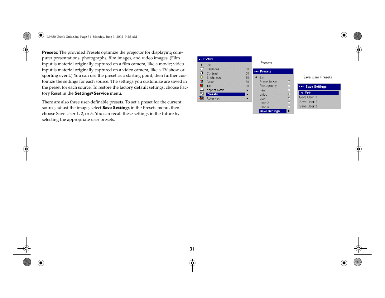InFocus LP 650 User Manual | Page 32 / 47