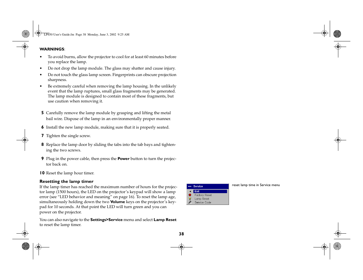 InFocus LP 650 User Manual | Page 39 / 47