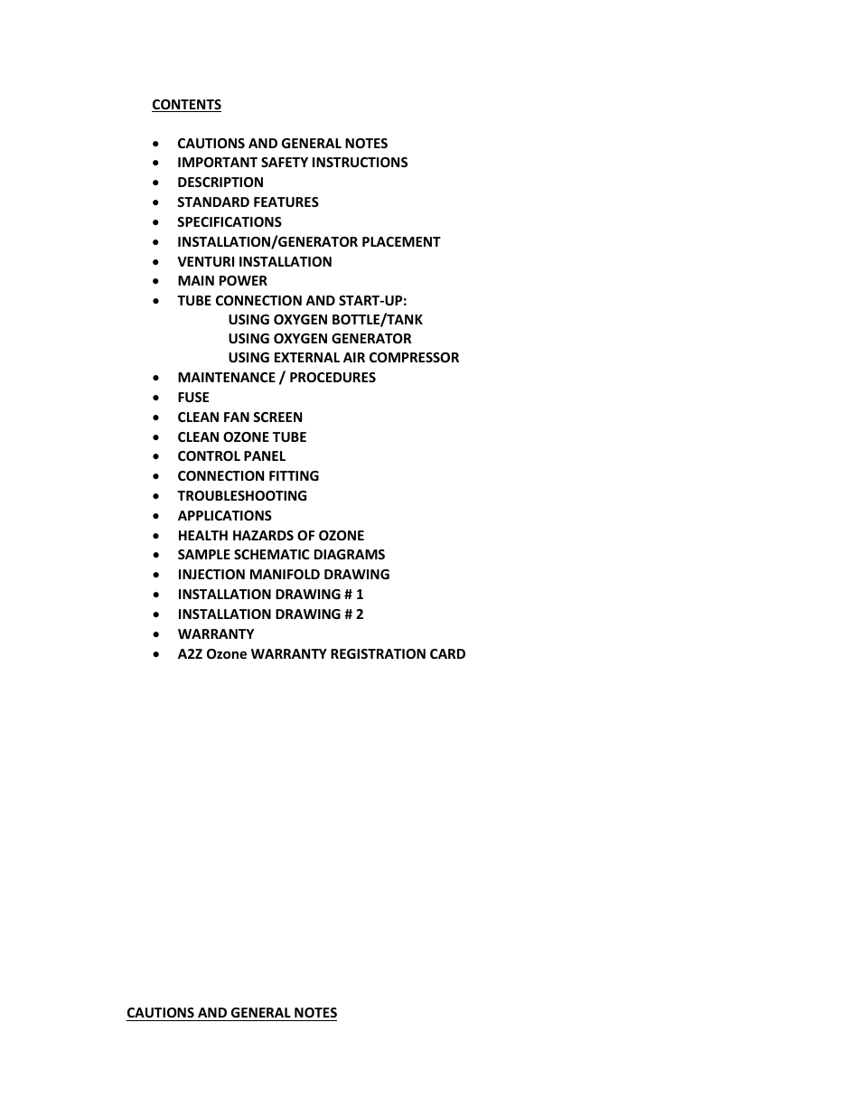 A2Z Ozone SP - Series User Manual | Page 2 / 20