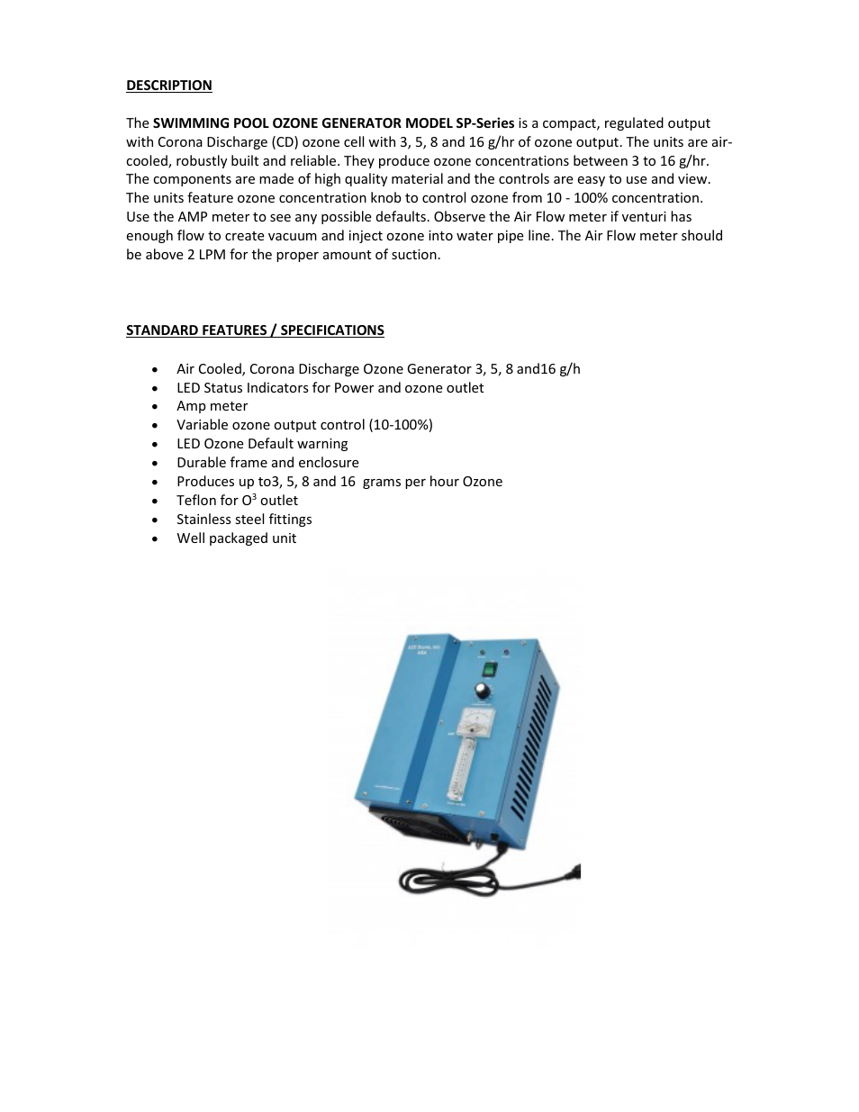 A2Z Ozone SP - Series User Manual | Page 4 / 20