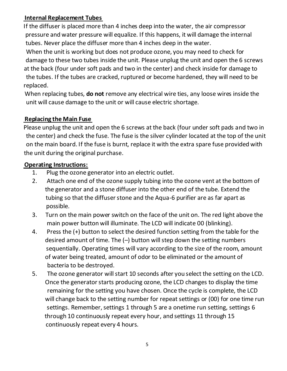 A2Z Ozone AQUA-6 User Manual | Page 5 / 14