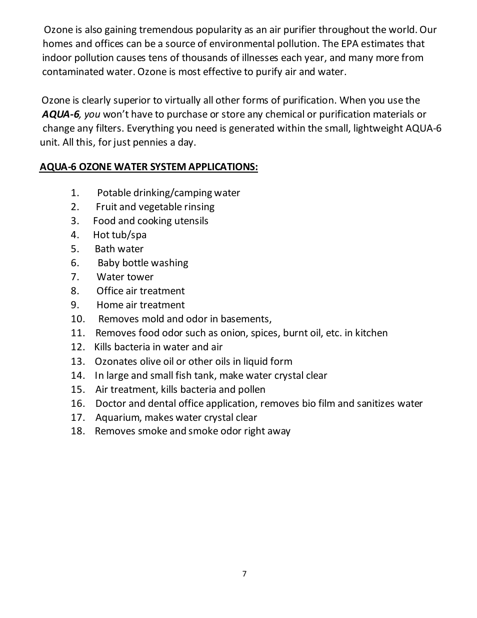 A2Z Ozone AQUA-6 User Manual | Page 7 / 14