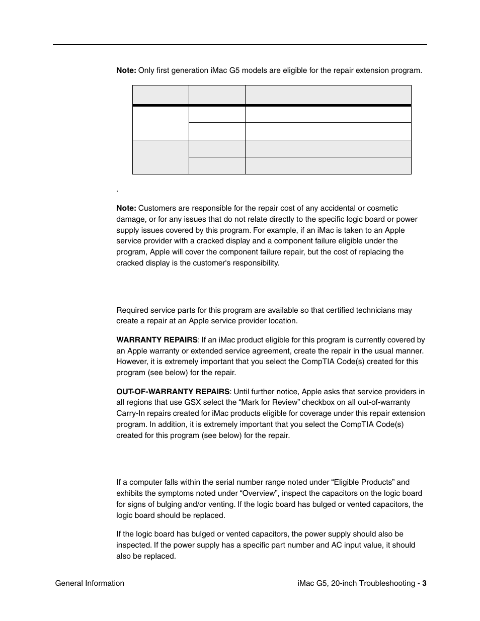 Repair strategy, Troubleshooting | Apple iMac G5, 20-inch User Manual | Page 227 / 314
