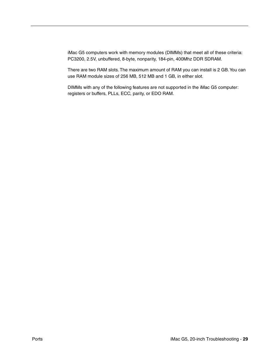 Ddr memory | Apple iMac G5, 20-inch User Manual | Page 253 / 314