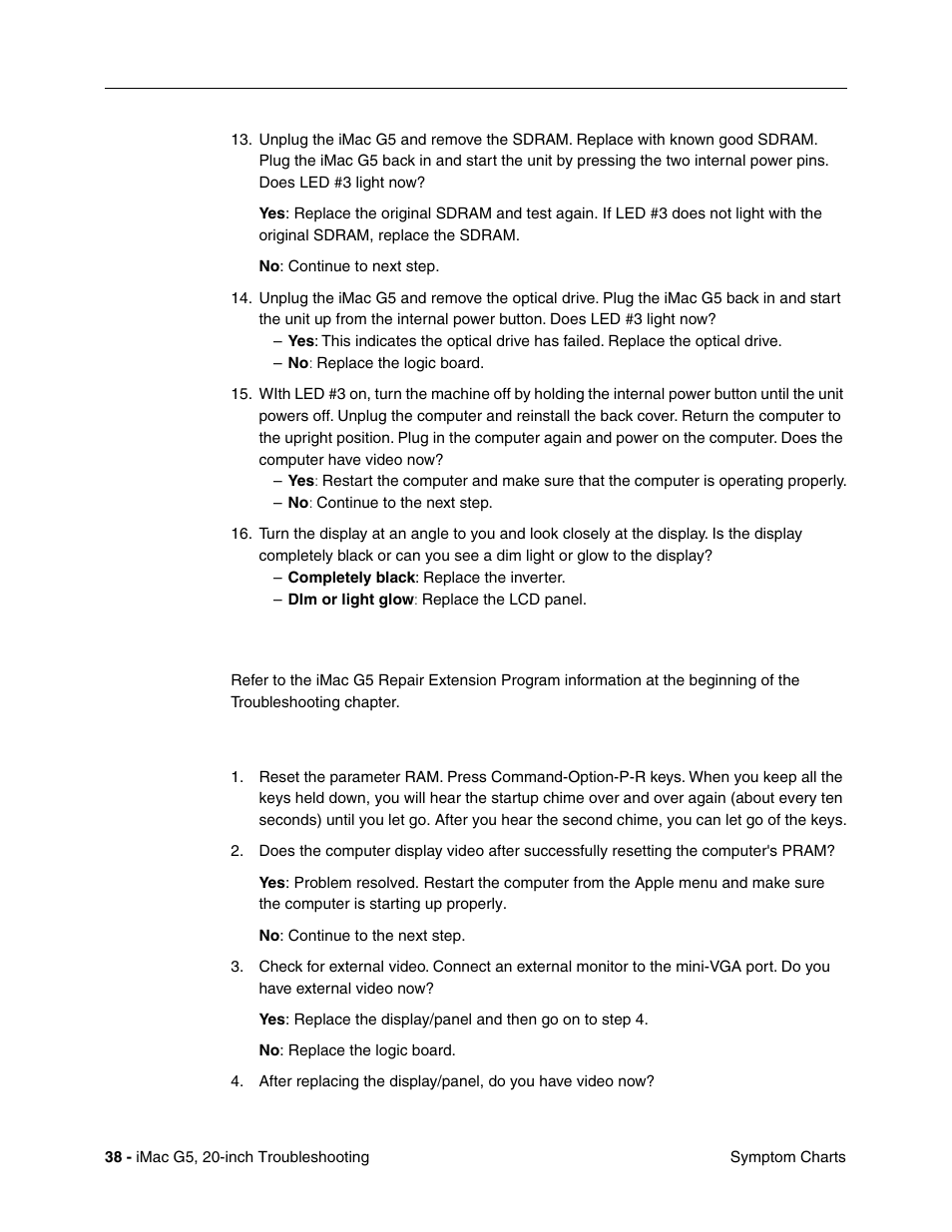 Scrambled or distorted video, Display is tinted another color | Apple iMac G5, 20-inch User Manual | Page 262 / 314