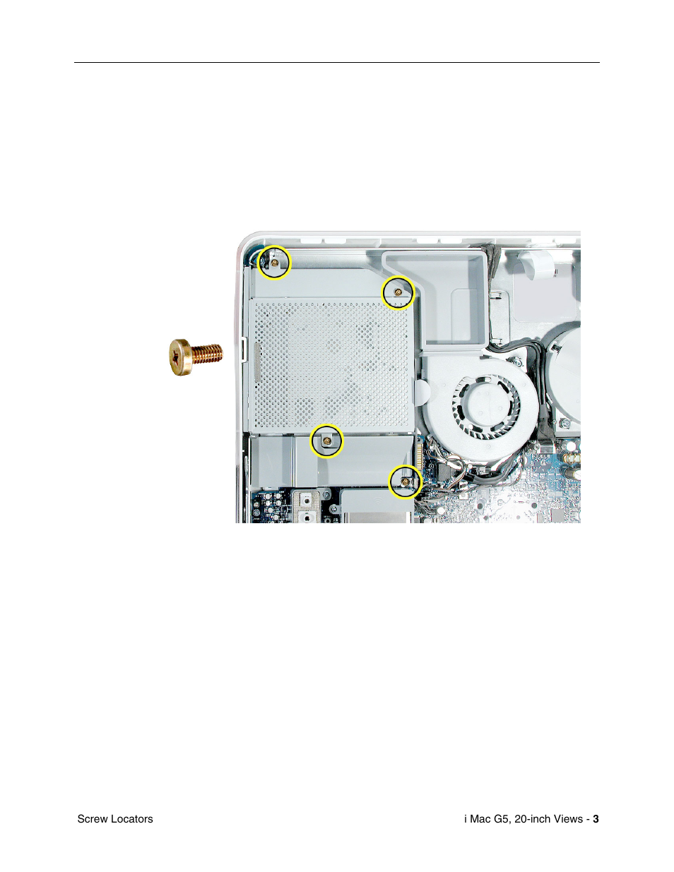 Screw locators, To access the optical drive | Apple iMac G5, 20-inch User Manual | Page 285 / 314