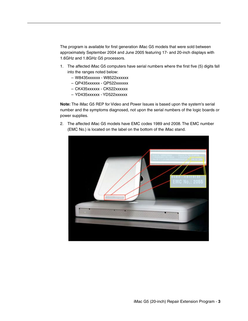 Eligible products | Apple iMac G5, 20-inch User Manual | Page 297 / 314