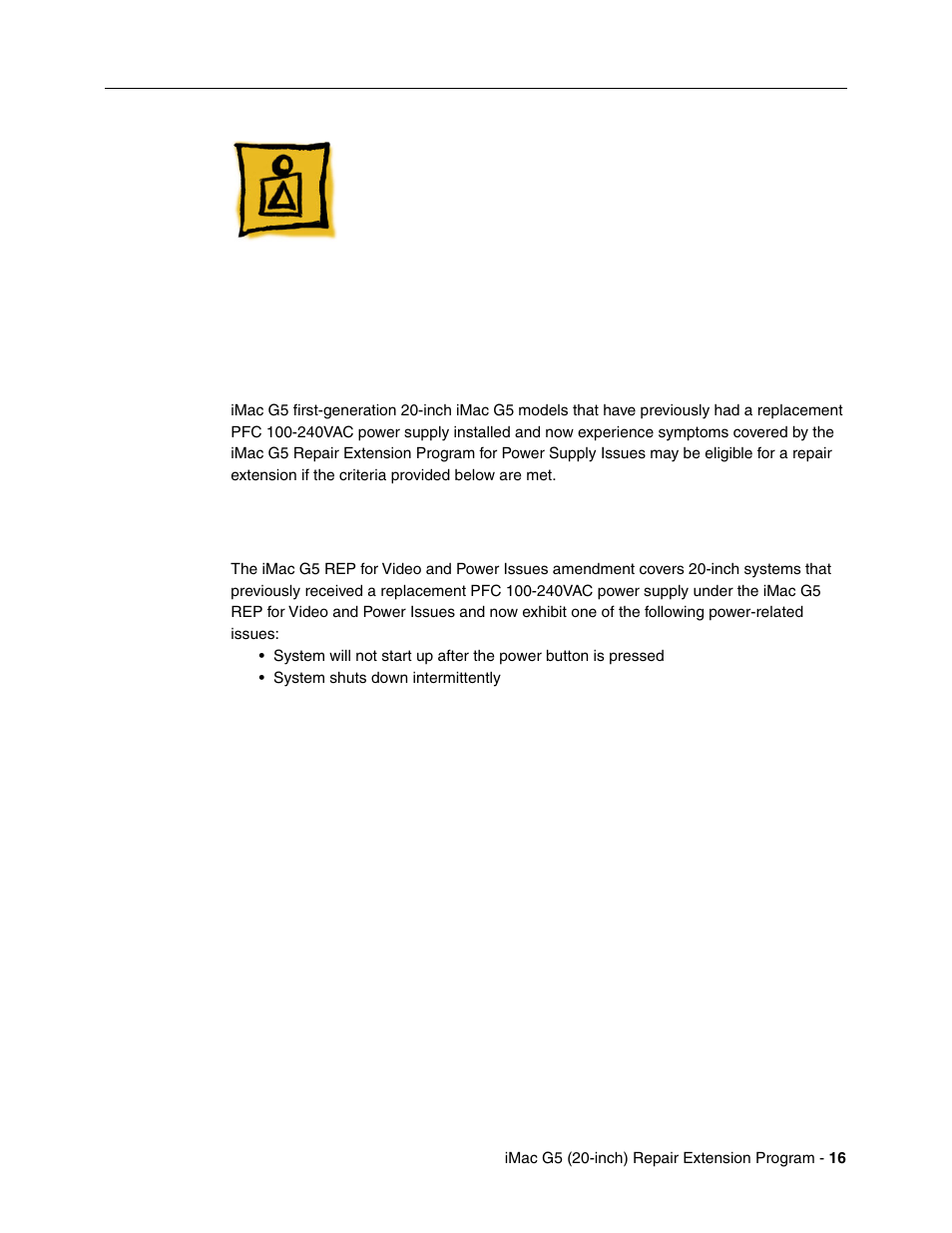 Overview, Symptoms | Apple iMac G5, 20-inch User Manual | Page 310 / 314